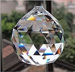 Yoker 40mm Clear Crystal Ball Prisms Pendant Feng Shui Suncatcher Decorating Hanging Faceted Prism Balls