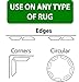 Rug Grippers for Hardwood Floors Carpeted Throw Rug Area Rugs Tile| Carpet Pad Mat Rug Gripper Strips Tape Holders Anti-Curling, Anti-Skid Rubber Protector|Reusable Any Shape Round, 5x8, 8x10 (8 PACK)