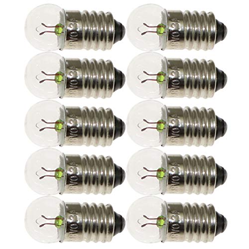 ToToT 25pcs E10 Mini Light Bulbs 3.8V 0.3A Physical Electrical Experiment Screw Base Indicator Light Incandescent Bulb Old-Fashioned Flashlight Lamp - Thumbnail 2