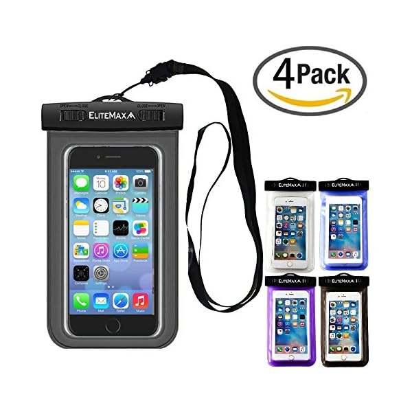 Universal-Waterproof-Case-4-Pack-EliteMax-Cellphone-Dry-Bag-Pouch-for-iPhone-6-6S-Plus-7-Plus-SE-5S-Samsung-Galaxy-S7-Edge-Note-LG-HTC-Nokia-Outdoor-Sports-Case-for-Devices-up-to-6-Diagonal Universal-Waterproof-Case-4-Pack-EliteMax-Cellphone-Dry-Bag-Pouch-for-iPhone-6-6S-Plus-7-Plus-SE-5S-Samsung-Galaxy-S7-Edge-Note-LG-HTC-Nokia-Outdoor-Sports-Case-for-Devices-up-to-6-Diagonal
