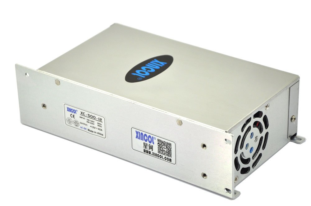 XINCOL AC-DC SMPS AC110V/220V to DC12V 42A 500W Switched Mode Switching Power Supply (SMPS) Transformer Driver Adapter for LED Strip Light