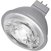 Satco S8640 8W MR16 LED Silver-Back Reflector Light Bulb, GU 5.3 Base, Dimmable, 40-Degree Beam, 2700K