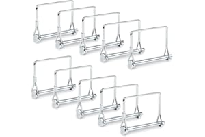 Comonc 20 PCS Square Pto Pin Shaft Locking Pin 1/4 pin Hitch pin Wire Lock Pin Safety Coupler Pin 1/4" x 2-3/4"for PTO,Farm,Lawn,Hitches,and Garden