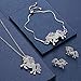 WURUIBO 3 PCS Rainbow Unicorn Jewelry Set for Girls, Fashion Necklace Earring Bracelet Crystal Rhinestone Set(Jewelry Set)