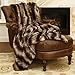 Best Home Fashion Chinchilla Faux Fur Throw Blanket - 58