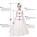 Meilishuo Girls High Neck Beads Flower Girl Pageant Ball Gowns