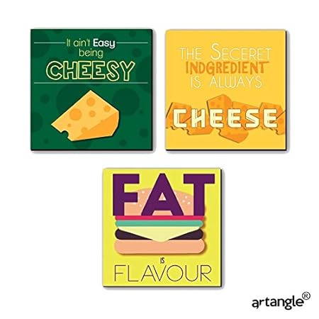 Artangle Fiberboard Creative Fridge/Multipurpose Magnets (Set of 6)