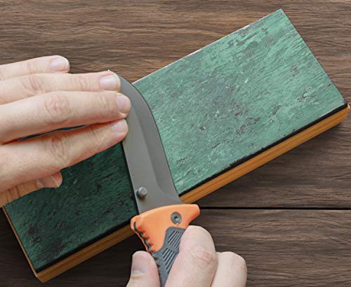 Sharp Pebble Premium Leather Strop kit with Polishing Compound- Knife Stropping Block for Sharpening & Honing- Knives, Straight Razor, Woodcarving Chisels - with eBook