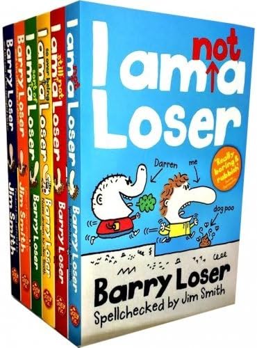 Barry Loser 6 Books Collection Set By Jim Smith (Titles are - I am so over being a Loser, I am sort of a Loser, I am still not a Loser, I am not a Loser, Barry Loser and the holiday of doom, Barry Loser and the Case of the Crumpled Carton)