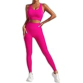 SJBSJB 2 Piece Workout Sets for Women Sports Bras and High Waisted Leggings Yoga Outfits Set for Women