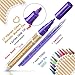 Metallic Paint Pens for Rock Painting, 12 Bright Colors Paint Markers Kit for Glass, Stone, Wood, Fabric, Ceramic & More, Smooth Flowing, Extra Fine Tip, Water Based, Acid Free Non Toxic, Quick-Dry
