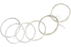 Oud Strings Set, 12 Strings Nylon Silver Plated Copper Alloy Replacement for Arabic Turkish Oud, Clear Balanced Sound and Eas