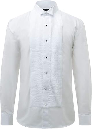 pleated white dress shirt