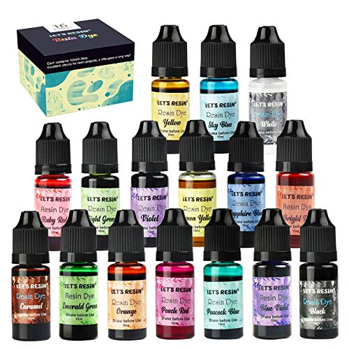 pigmentos para resina  epoxi 16 tonos 10ml