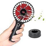 Skyreat Portable Mini Personal Battery Handheld Fan with LCD Dispaly Design,Rechargeable USB 2500mAh Battery Operated Hand Fan Strong Wind for Travel Home and Office