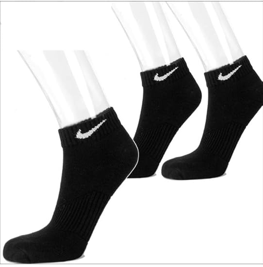 Amazon ナイキ 靴下 3足組 黒 ブラック コットン クッション ローカット ソックス Sx4701 23 25cm ソックス 通販