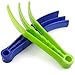 SENHAI Duster, Set of 2 Microfiber Cleaner Brush for Window Blinds, Air Conditioner, Vent, with 2 Extra Sleeves, Blue & Green, ABS Material