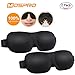 MOSPRO 3D Sleep Eye Mask Cover - Ideal Gift for Woman & Man with Free Ear Plugs, Contoured Comfortable Lightweight Sleeping Mask for Sleeping, Travel （2 Pack）