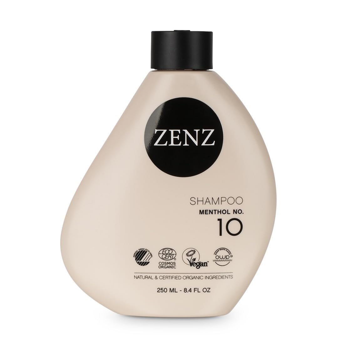 ZENZ | Shampoo | Menthol no. 10 | 250 ml | Refreshing scent of Menthol, Eucalyptus & Vanilla | Silicone Free | Suitable For Fine & Greasy Hair | All Hair Types