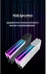 QWAMBVZE DDR4 DDR5 5V ARGB Sync PC RGB RAM Heatsink Cooler Silver White view 8