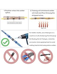 Seeutek   Conectores de alambre de cobre para soldadura impermeable, conectores termorretráctiles, 300 Piezas
