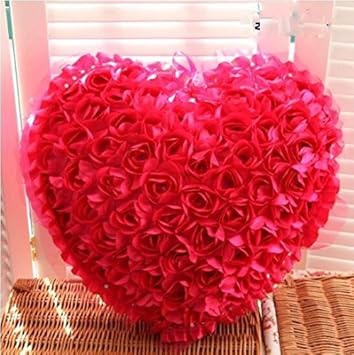 SKKY BELL 100 Red Roses Plush Pillow (Multicolour)