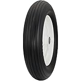 Marathon 4.80/4.00-8" Flat Free Tire on Wheel, 3" Hub, 5/8" Bearings, Ribbed Tread