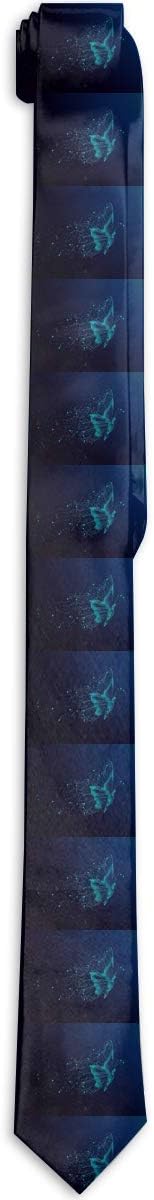 CZSJ Beautiful Blue Butterfly Men's Fashion Tie Luxury Print Necktie