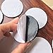 10 Pack 2.2 inch Self Adhesive Hook Loop Interlocking Tapes Dots Fastening Mounting Double Sided Sticky Tape with Sticky Backing Tape-Black Round Type