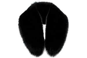 Faux Fur Trim for Hood Replacement Detachable Collar Neck Warmer Scarf Wrap Faux Fur Collar Cold Weather Wrap Scarf