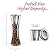 Christmas Gift 2017 Gudaco Premium Stainless Steel Salt and Pepper Grinder Set, 6 Oz Glass Body, 7.5 x 2.5 inches, 2 Pieces: Salt and Pepper Shakers, 5 Grade Adjustable Ceramic Rotor Fine to Coarse