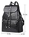 Leather Backpack, COOFIT Black Backpack Black Leather Backpack Purse Bookbag for Women