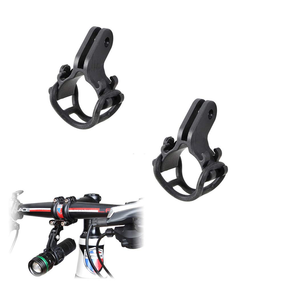Bicycle Light Torch Flashlight Holder Clip Mount Bracket for Road Bike Cycling Part Adjusted Compatible with Gopro Camera Mount Holder Adapter(2PCS)