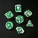 Bescon Nebula Polyhedral 7-Die Set Crystal Nebulous Green Dice Set