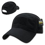 Rapid Dominance Soft Crown Tactical Operator Cotton Cap With Loop Patch - Black