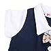 Taiycyxgan Baby Boy Summer Short Sleeve Gentleman Bow Tie Tuxedo Rompers Bodysuits Black 80