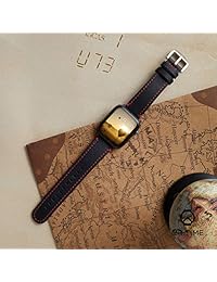 Mr. Time Smart Watch Band para Apple Watch 1.732 en 1.654 in, [Mr Time Style Edition] Correa de cuero artesanal de reemplazo compatible con Apple Watch Series 4, 3, 2, 1