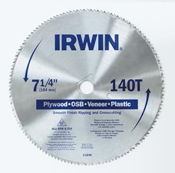 Irwin Tools Classic Series Steel Corded Circular Saw Blade 7 1 4