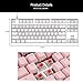 MQ LED Backlit Wired Mechanical Gaming Keyboard Small Compact 87 Key Metal Mechanical Computer Keyboard USB Wired Blue Switches for Windows PC Game,Aluminum Base (Pink Keyboard Blue Switch)thumb 3