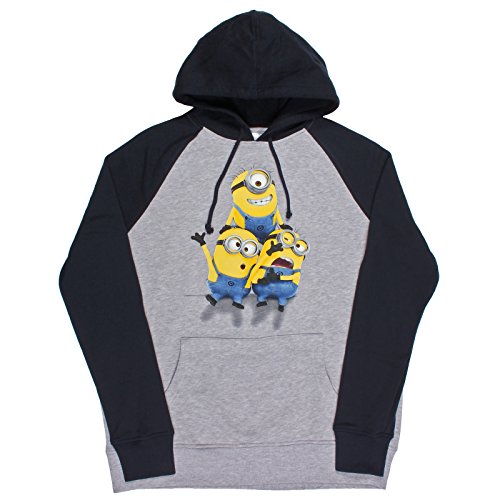 Despicable Me Minions Gray Licensed Graphic Hoodie - Medium
