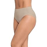 Leonisa Seamless Mid-Rise Moderate Compression Classic Underwear for Women - Tummy Control No Show Panties