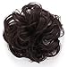 Onedor Premium Synthetic fiber Clip on Messy Chignon Bun Hair Extension Hair Piece Wig. Silky Smooth and Secure (4#-Dark Brown)