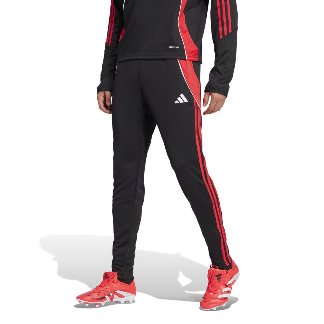 Adidas Mens Tiro 24 Training Soccer Pants, Black/Pure Ruby, Small/Tall Image