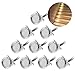 SkyGenius Recessed Deck Lights Kits, 12V Low Voltage φ22mm LED Deck Lights Outdoor Waterproof IP67 for Steps, Stair, Patio, Pool Deck, Kitchen, Warm White, 10Pcs/Pack