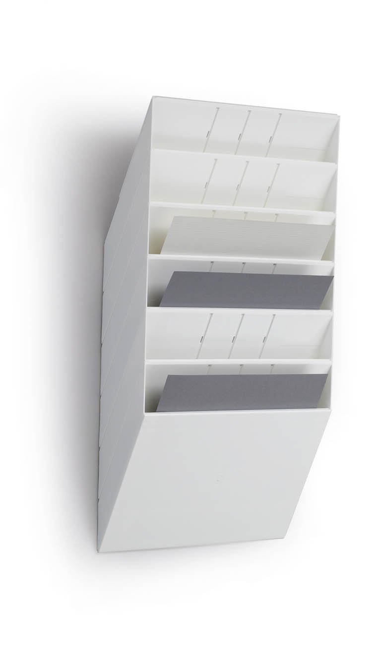 Durable Flexiboxx Literature Holder 6 A4 Landscape - White