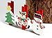 YouShe 24Pcs Santa Claus/Snowman/Reindeer/Christmas Tree Wooden Craft Clips Clothespins Mini Photo Paper Peg Clips For Christmas Home Decoration With 79 Inch Natural Twine