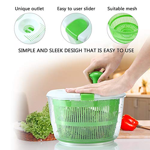 Large Salad Spinner 5L Capacity,Lettuce Spinner Dishwasher Safe with