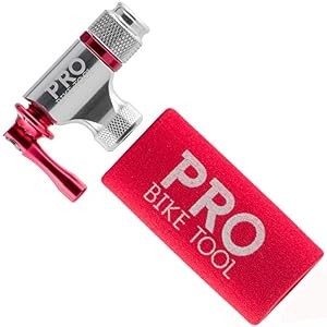 PRO BIKE TOOL CO2 Inflator – Quick & Easy – Presta and Schrader Valve Compatible – Bicycle Tire Pump for Road and…