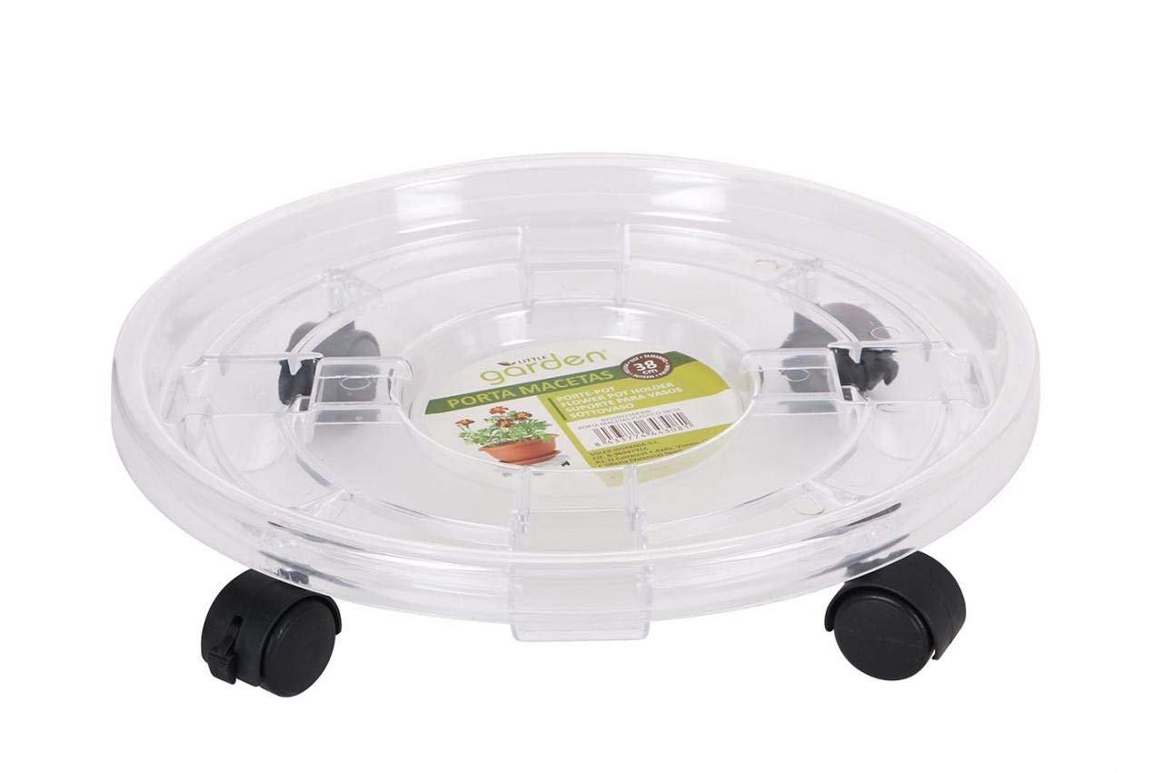 Little Garden S2202456 Stand with Wheels for Planters, Transparent