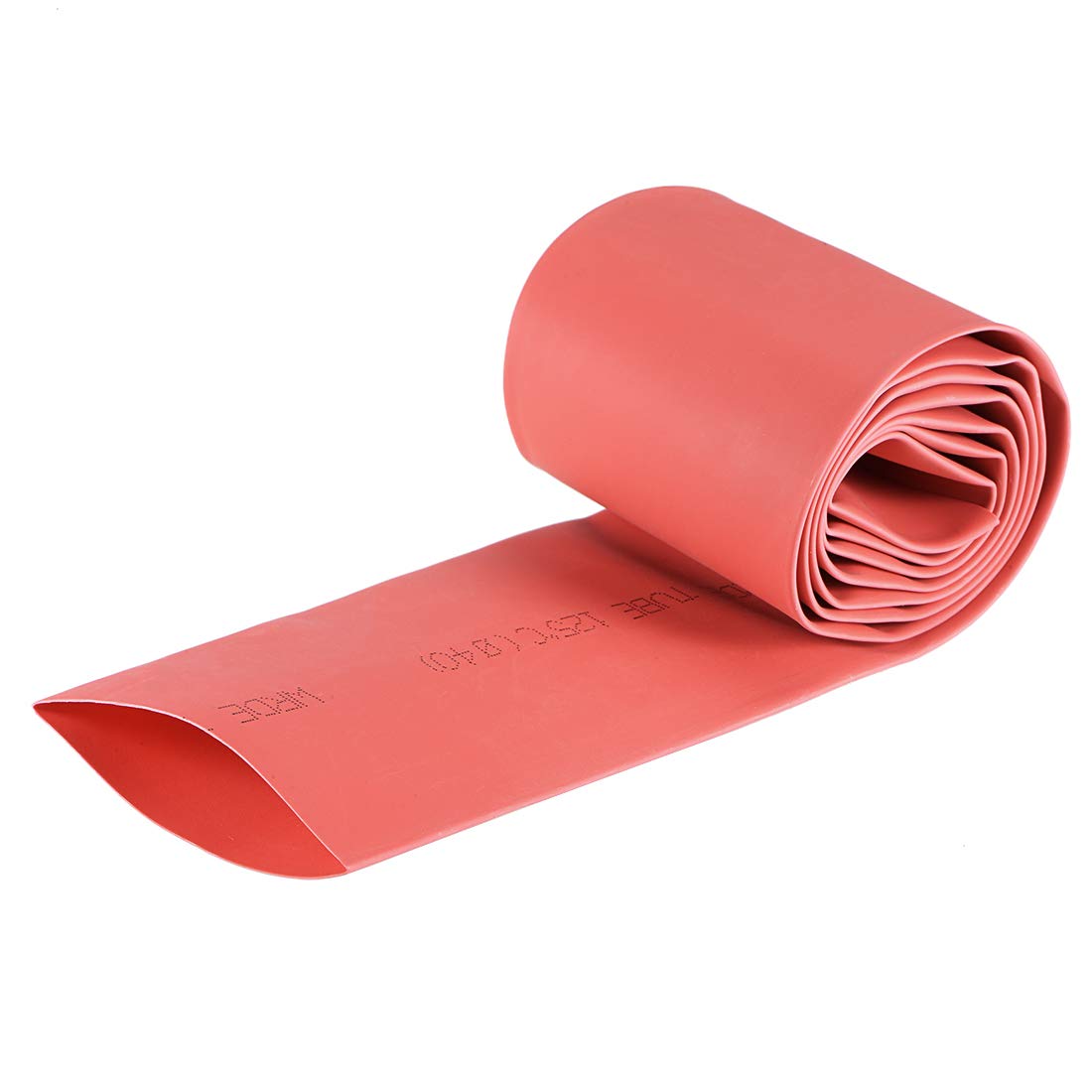 sourcing map Heat Shrink Tubing, 40mm Dia 66mm Flat Width 2:1 rate Shrinkable Tube Cable Sleeve 1m - Red